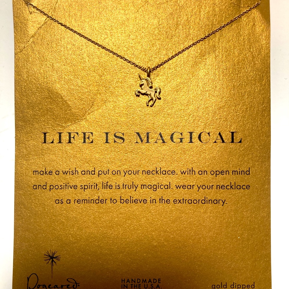 Dogeared jewelry life is magical unicorn necklace